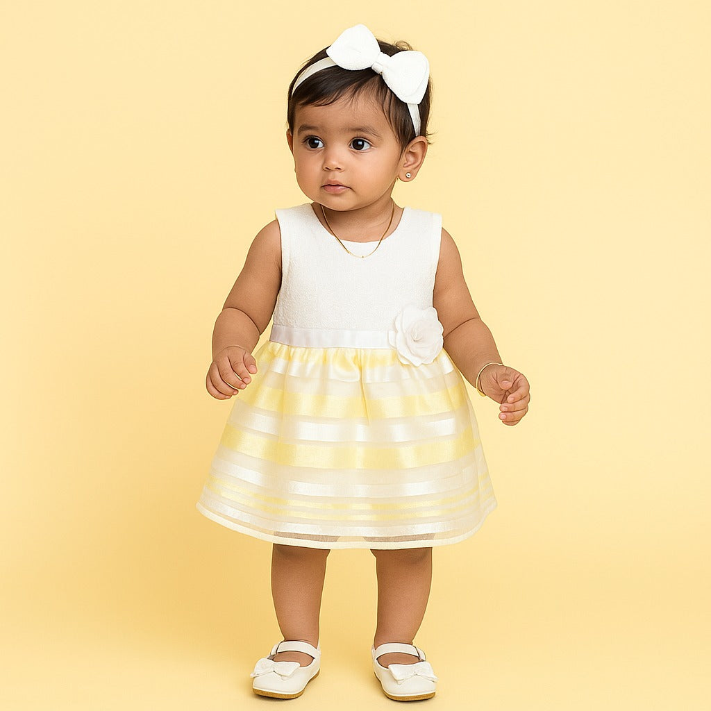 yellow/White Frock
