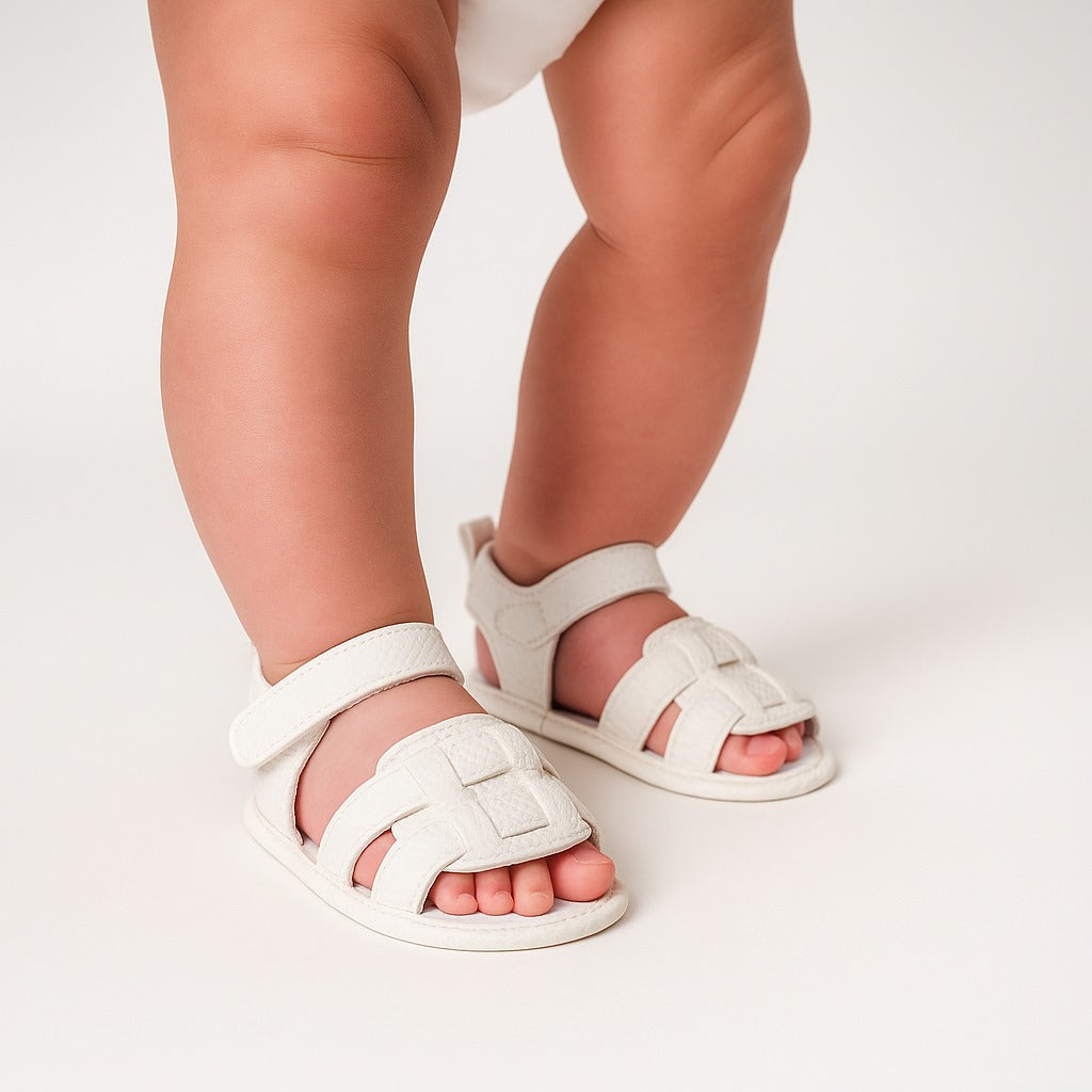 Baby White sandal Booties
