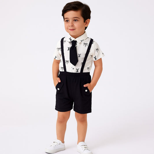 Baby Boy Formal Romper Blue