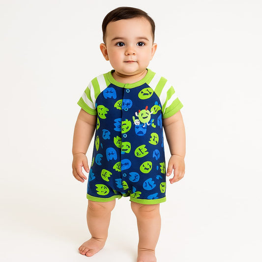 Baby Boy Romper Green/Blue
