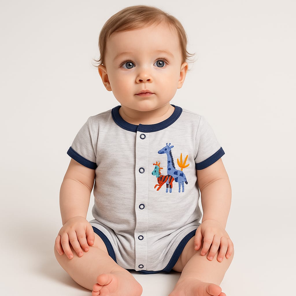 Baby Boy Romper Grey