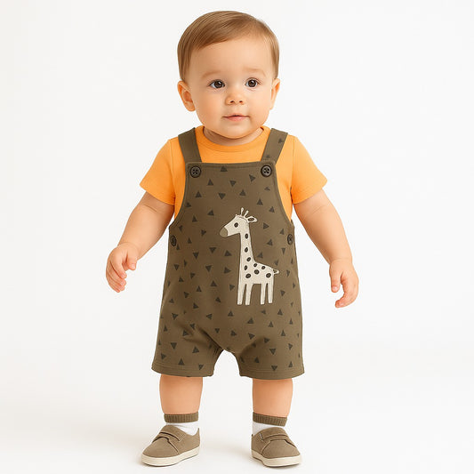 Boy Dangri Brown/Yellow